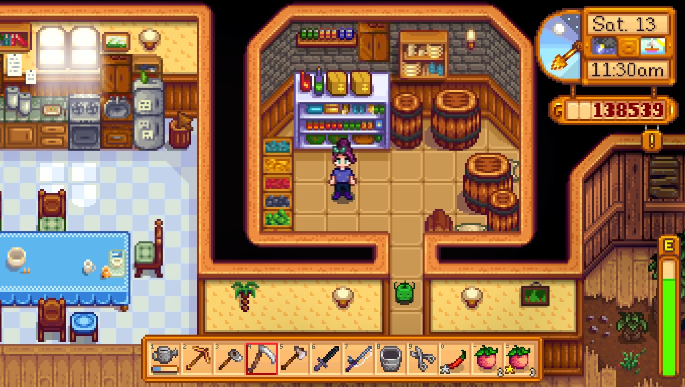 A completed section of Stardew's community center.